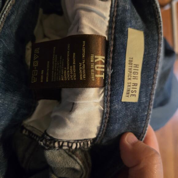 Kut From The Kloth Toothpick Skinny Jeans Size 8 Blue Wash - Picture 8 of 8